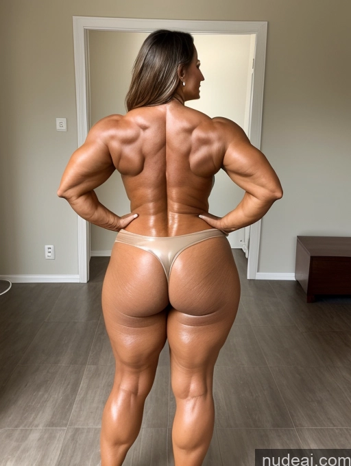 related ai porn images free for Milf Oiled Body Chubby Thick Muscular High Heels Back View Nude