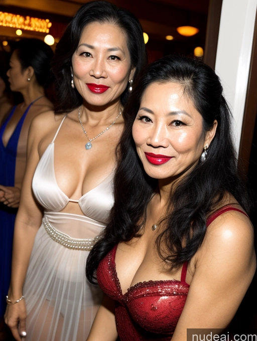 related ai porn images free for Milf Beautiful Long Hair Vietnamese 50s Sexy Face Lipstick Party Pearl Jewelry Professor Transparent