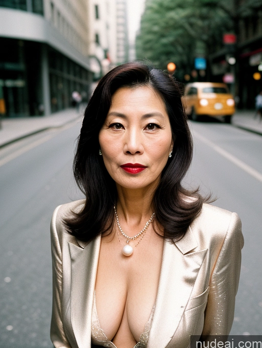 related ai porn images free for Milf Beautiful Lipstick 50s Sexy Face Long Hair Asian Film Photo Street Pearl Jewelry Suit Cleavage