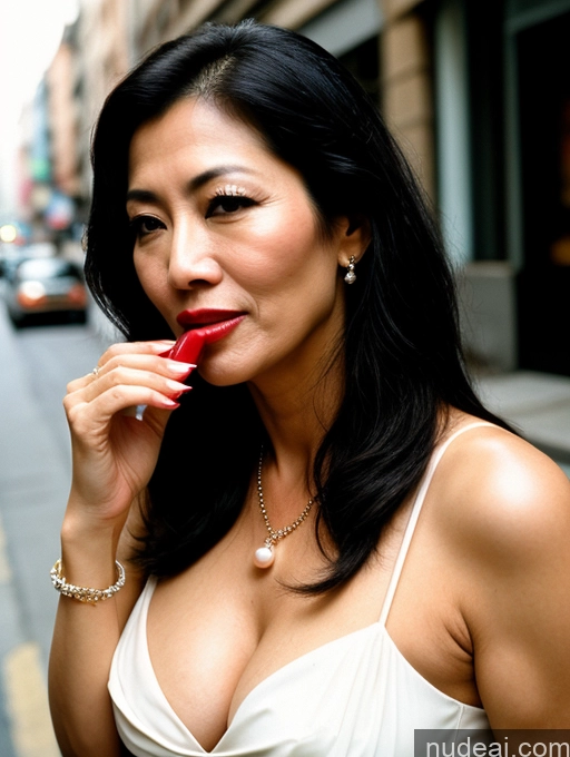 related ai porn images free for Milf Beautiful Lipstick 50s Sexy Face Long Hair Asian Film Photo Street Pearl Jewelry Cumshot Cleavage Dress
