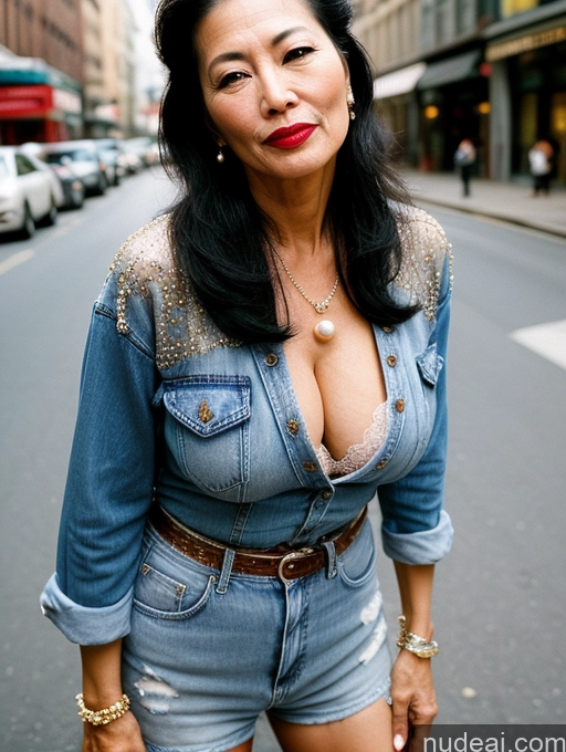 related ai porn images free for Milf Beautiful Lipstick 50s Sexy Face Long Hair Asian Film Photo Street Pearl Jewelry Cumshot Cleavage Jeans