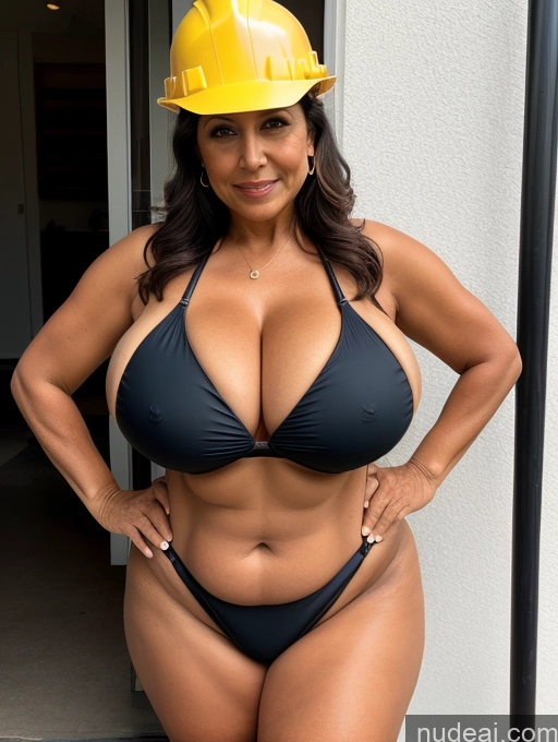 related ai porn images free for Milf One Busty Huge Boobs Thick Tanned Skin 70s Front View Microkini Thong Witch Construction Worker