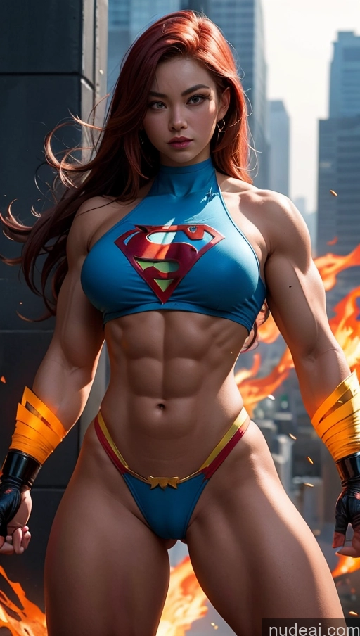 related ai porn images free for Ginger Bodybuilder Several Busty Powering Up Superhero Abs Asian