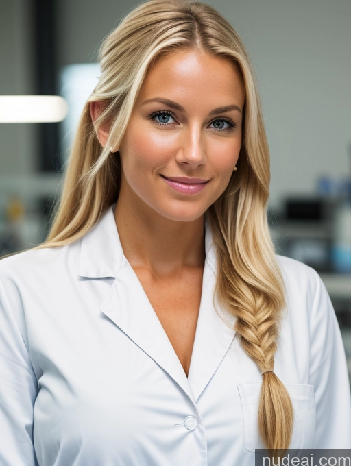 related ai porn images free for Huge Boobs Perfect Body Tanned Skin Blonde Scandinavian Pigtails Lab Coat