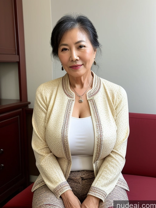 related ai porn images free for Milf Perfect Boobs Beautiful 70s Chinese Blouse Casual Jacket Professor Stylish Sweater Cleavage Detailed
