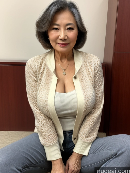 related ai porn images free for Milf Perfect Boobs Beautiful 70s Chinese Blouse Casual Jacket Professor Stylish Sweater Cleavage Detailed