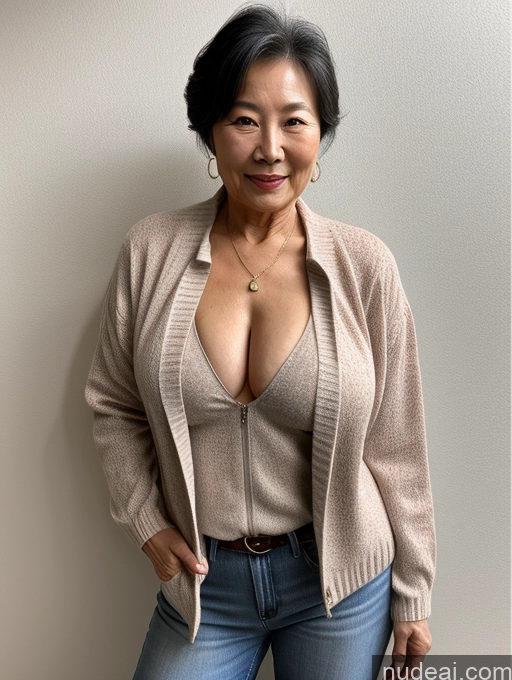 related ai porn images free for Milf Perfect Boobs Beautiful 70s Chinese Blouse Casual Jacket Professor Stylish Sweater Cleavage Detailed Topless