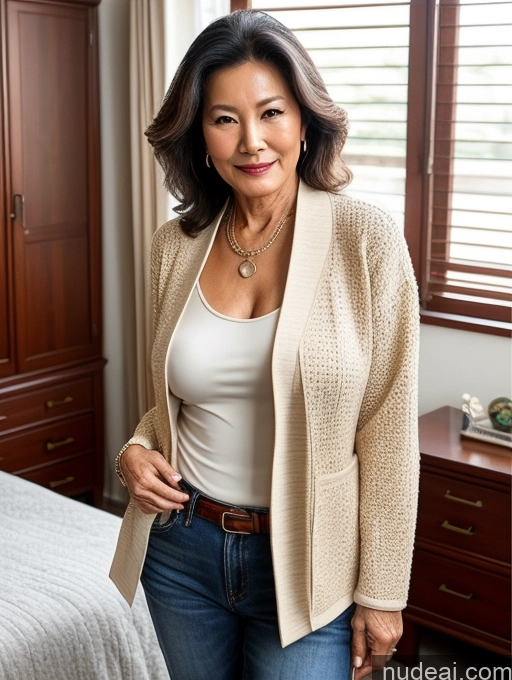 related ai porn images free for Milf Perfect Boobs Beautiful 70s Chinese Blouse Casual Jacket Professor Stylish Sweater Detailed Topless Bedroom