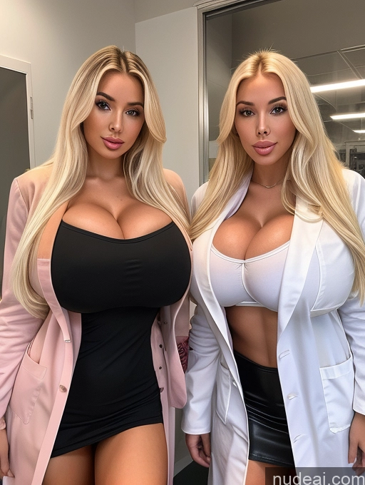 related ai porn images free for Bimbo Two Huge Boobs Blonde Long Hair Dutch Busty Lab Coat