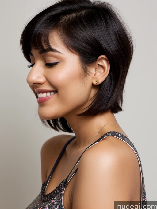 related ai porn images free for Model One Perfect Boobs 20s Happy Black Hair Short Hair Indian Side View Sleeping Pajamas Detailed