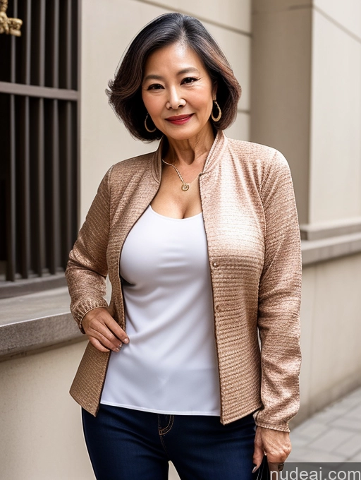 related ai porn images free for Milf Perfect Boobs Beautiful 70s Chinese Blouse Casual Jacket Professor Stylish Sweater Cleavage Detailed
