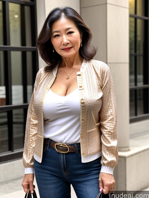 related ai porn images free for Milf Perfect Boobs Beautiful 70s Chinese Blouse Casual Jacket Professor Stylish Sweater Cleavage Detailed