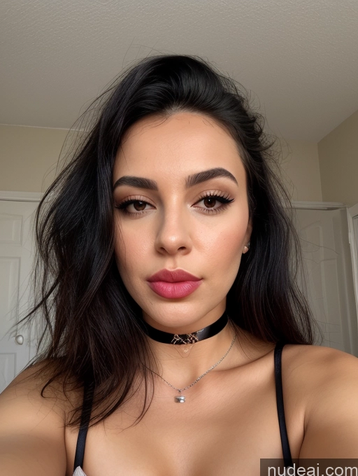 related ai porn images free for Pouting Lips Black Hair Thick White Bedroom Choker Nightgown Partially Nude Blowjob Messy