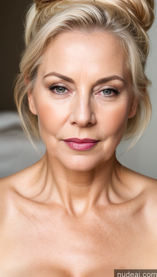 related ai porn images free for Skin Detail (beta) Blonde Woman Sexy Face Seductive Lipstick 70s Busty Hair Bun