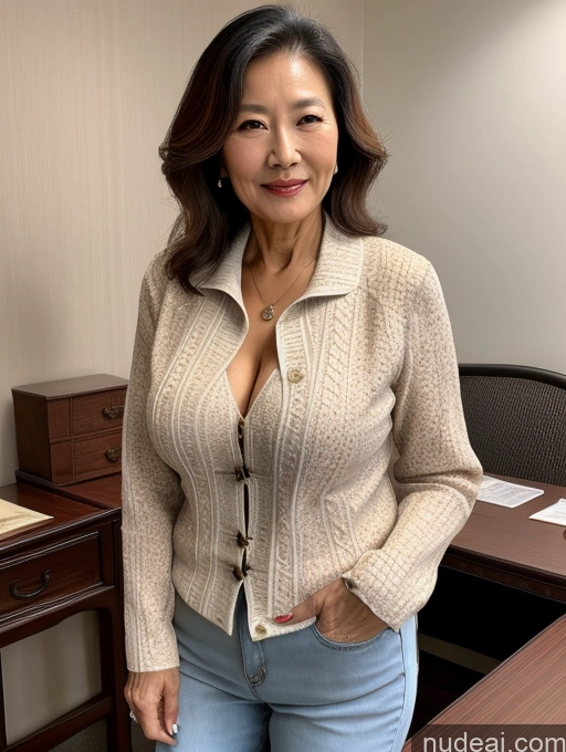 related ai porn images free for Milf Perfect Boobs Beautiful 70s Chinese Blouse Casual Jacket Professor Stylish Sweater Cleavage Detailed