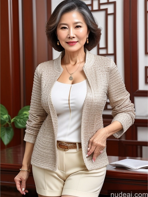 related ai porn images free for Milf Perfect Boobs Beautiful 70s Chinese Blouse Casual Jacket Professor Stylish Sweater Cleavage Detailed