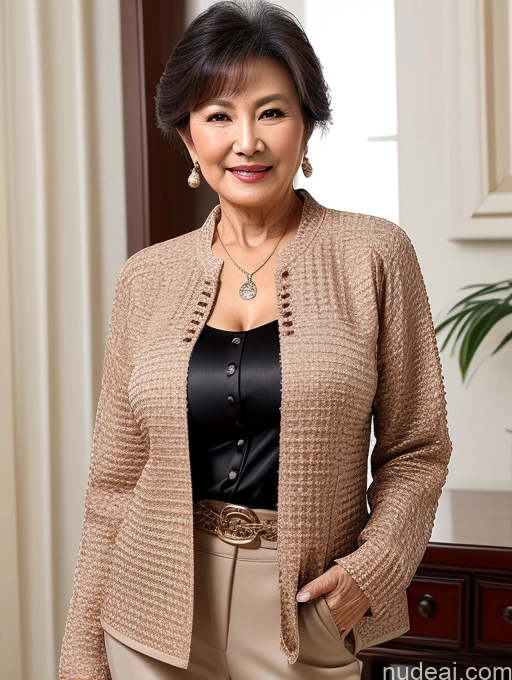 related ai porn images free for Milf Perfect Boobs Beautiful 70s Chinese Blouse Casual Jacket Professor Stylish Sweater Cleavage Detailed
