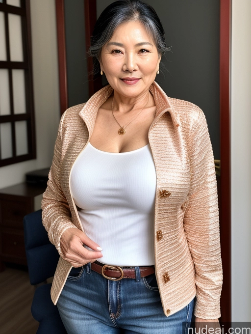 related ai porn images free for Milf Perfect Boobs Beautiful 70s Chinese Blouse Casual Jacket Professor Stylish Sweater Cleavage Detailed