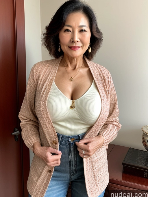 related ai porn images free for Milf Perfect Boobs Beautiful 70s Chinese Blouse Casual Jacket Professor Stylish Sweater Cleavage Detailed
