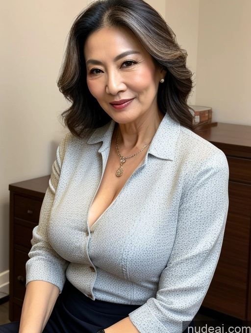 related ai porn images free for Milf Perfect Boobs Beautiful 70s Chinese Blouse Casual Jacket Professor Stylish Sweater Cleavage Detailed Secretary Shirt