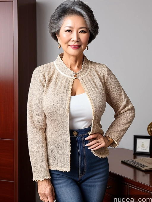related ai porn images free for Milf Perfect Boobs Beautiful 70s Chinese Blouse Casual Jacket Professor Secretary Shirt Stylish Sweater Cleavage Detailed