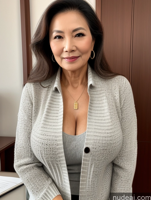 related ai porn images free for Milf Perfect Boobs Beautiful 70s Chinese Blouse Casual Jacket Professor Secretary Shirt Stylish Sweater Cleavage Detailed