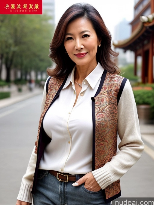related ai porn images free for Milf Perfect Boobs Beautiful 70s Chinese Blouse Casual Jacket Professor Secretary Shirt Stylish Sweater Cleavage Detailed