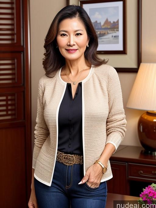 related ai porn images free for Milf Perfect Boobs Beautiful 70s Chinese Blouse Casual Jacket Professor Secretary Shirt Stylish Sweater Cleavage Detailed
