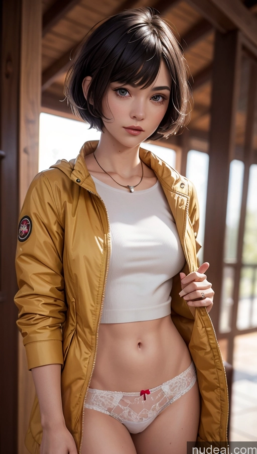 related ai porn images free for Close-up View Short Hair Panties Parka