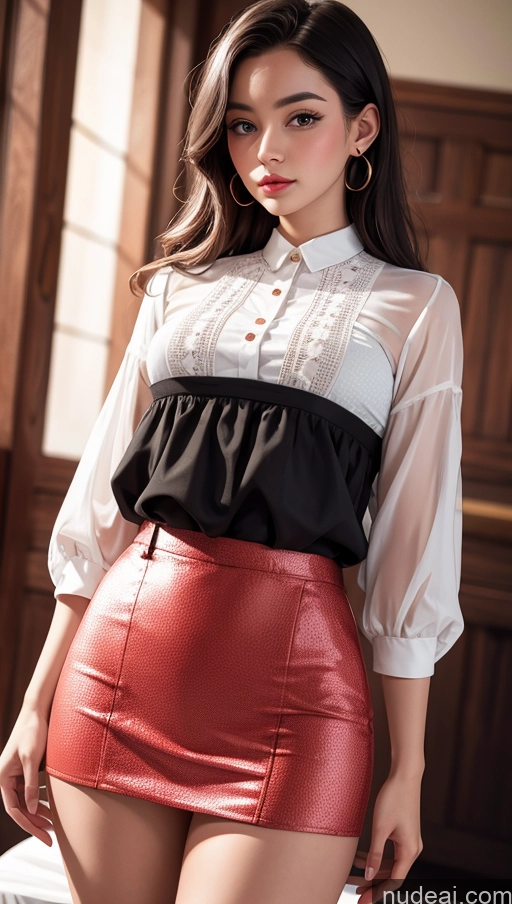 related ai porn images free for Close-up View Mini Skirt Blouse