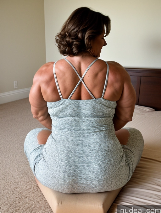 related ai porn images free for Milf Chubby Thick Muscular Nightgown Back View On Back