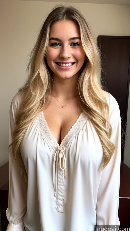 related ai porn images free for Sorority One Busty 18 Happy Blonde Long Hair White Blouse