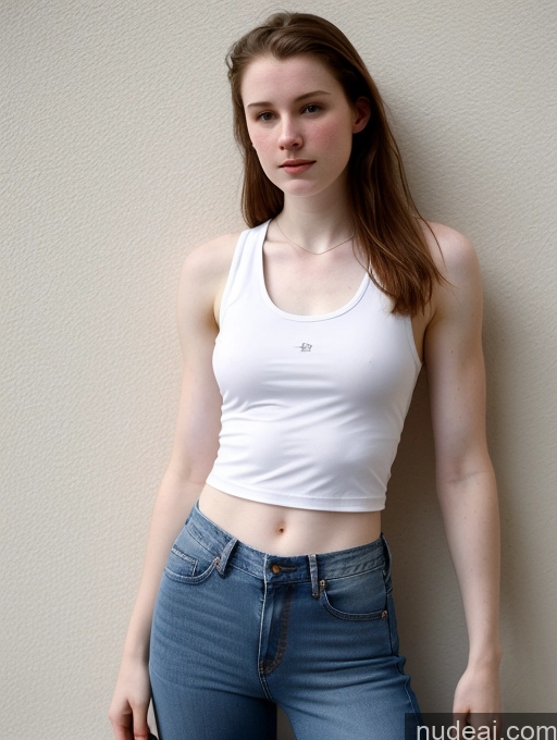 related ai porn images free for Fairer Skin 18 Athlete Small Tits Tank Top Jeans