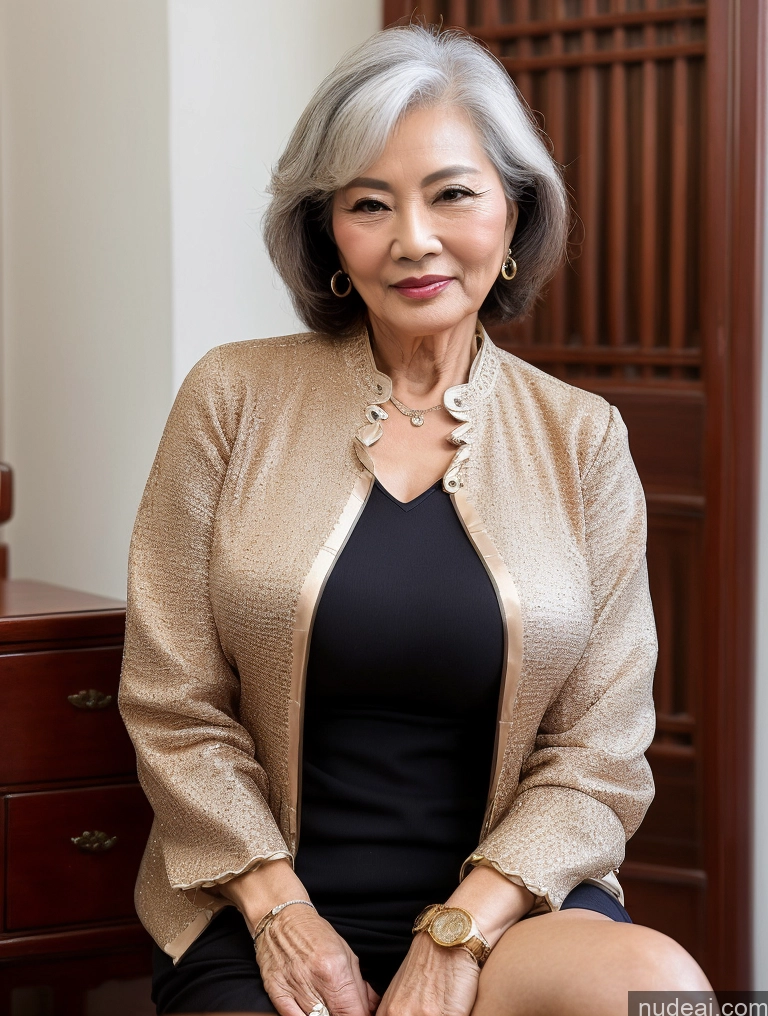 related ai porn images free for Milf Perfect Boobs Beautiful 70s Chinese Blouse Casual Jacket Professor Stylish Sweater Cleavage Detailed