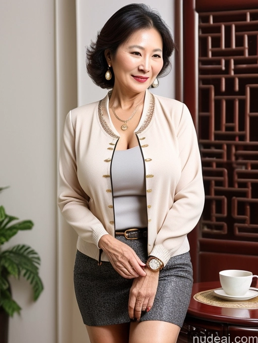 related ai porn images free for Milf Perfect Boobs Beautiful 70s Chinese Blouse Casual Jacket Professor Stylish Sweater Cleavage Detailed
