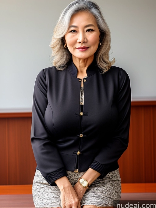related ai porn images free for Milf Perfect Boobs Beautiful 70s Chinese Blouse Casual Jacket Professor Stylish Sweater Cleavage Detailed
