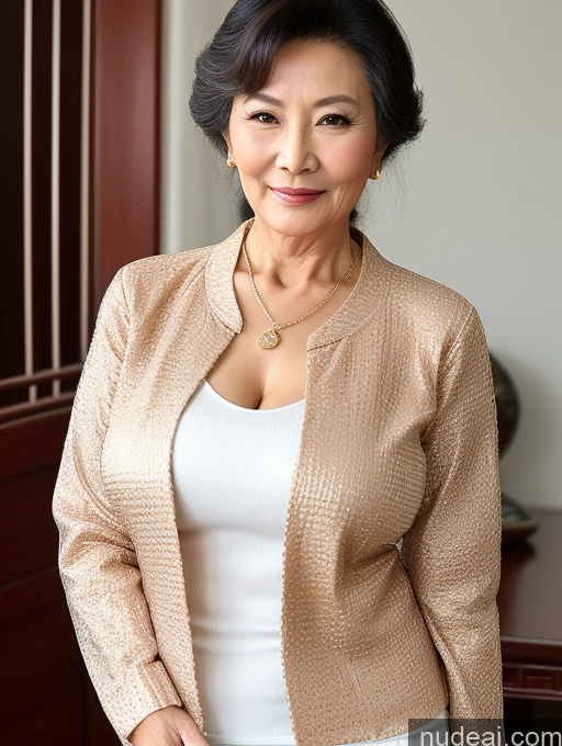 related ai porn images free for Milf Perfect Boobs Beautiful 70s Chinese Blouse Casual Jacket Professor Stylish Sweater Cleavage Detailed