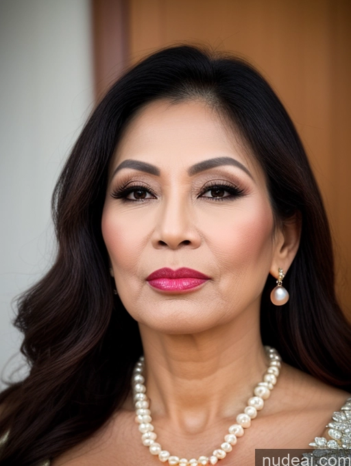 related ai porn images free for Milf Beautiful Lipstick 60s Pouting Lips Sexy Face Long Hair Vietnamese Traditional Pearl Jewelry Cleavage Cumshot