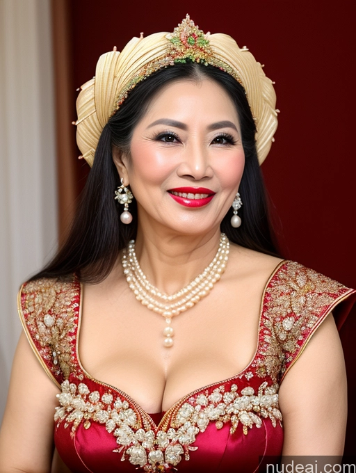 related ai porn images free for Milf Beautiful Lipstick 60s Long Hair Vietnamese Traditional Pearl Jewelry Cleavage Happy Sexy Face
