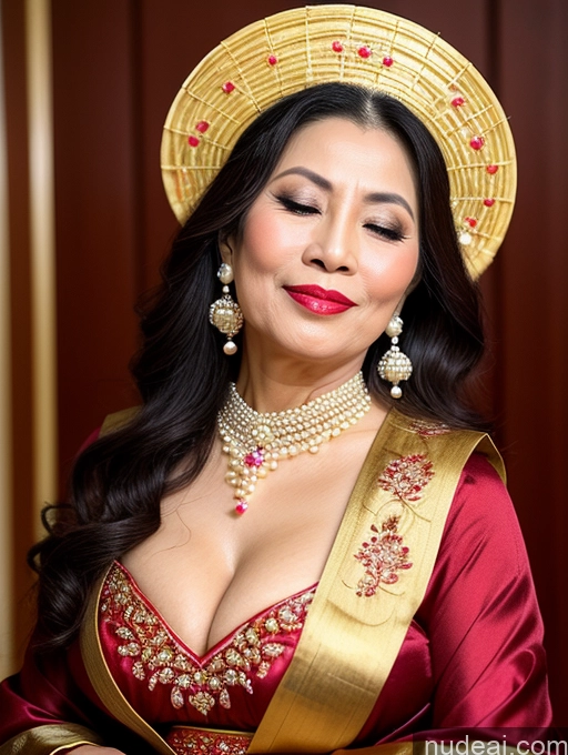 related ai porn images free for Milf Beautiful Lipstick 60s Long Hair Vietnamese Traditional Pearl Jewelry Cleavage Sexy Face Orgasm