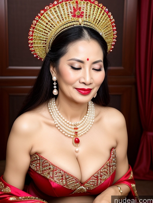 related ai porn images free for Milf Beautiful Lipstick 60s Long Hair Vietnamese Traditional Pearl Jewelry Cleavage Sexy Face Orgasm