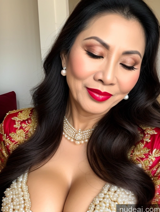 related ai porn images free for Milf Beautiful Lipstick 60s Long Hair Vietnamese Traditional Pearl Jewelry Cleavage Sexy Face Orgasm