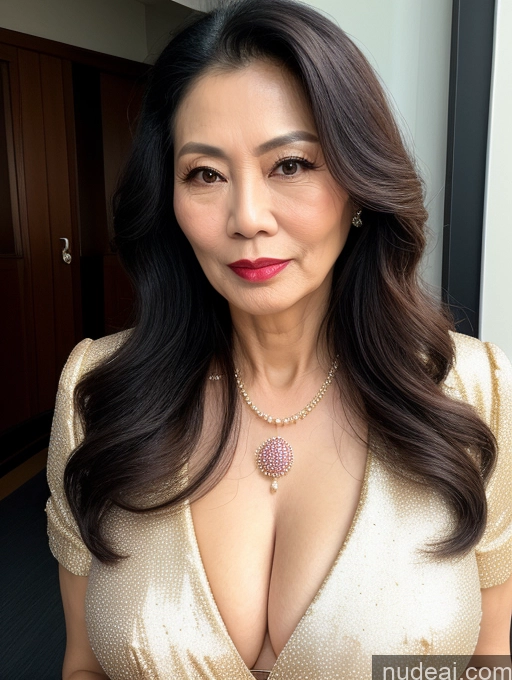 related ai porn images free for Milf Beautiful Lipstick 60s Long Hair Vietnamese Pearl Jewelry Cleavage Sexy Face Serious Suit