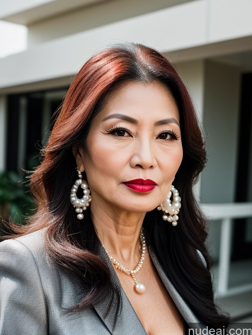 related ai porn images free for Milf Beautiful Lipstick 60s Long Hair Vietnamese Pearl Jewelry Cleavage Sexy Face Serious Suit