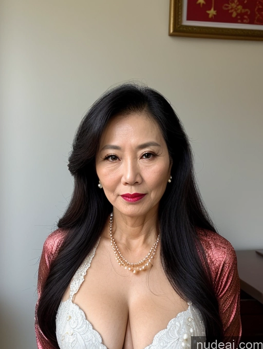related ai porn images free for Milf Beautiful Lipstick 60s Long Hair Vietnamese Pearl Jewelry Cleavage Sexy Face Serious Professor