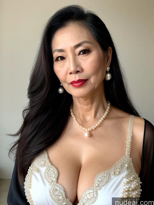related ai porn images free for Milf Beautiful Lipstick 60s Long Hair Vietnamese Pearl Jewelry Cleavage Sexy Face Serious Professor