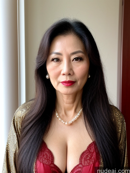 related ai porn images free for Milf Beautiful Lipstick 60s Long Hair Vietnamese Pearl Jewelry Cleavage Sexy Face Serious Professor
