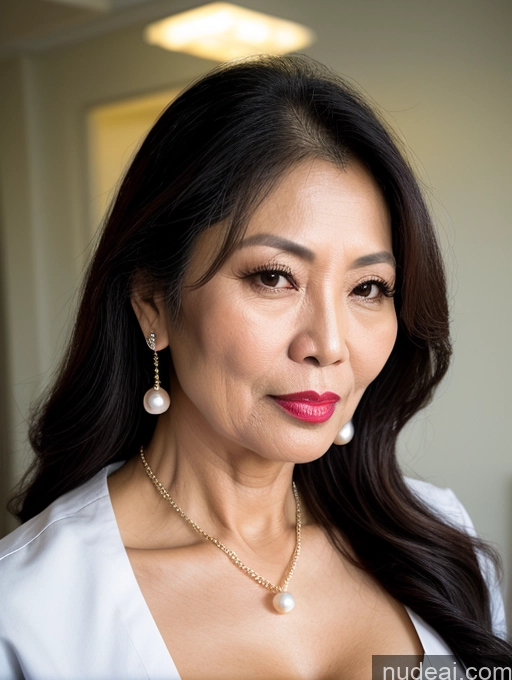 related ai porn images free for Milf Beautiful Lipstick 60s Long Hair Vietnamese Pearl Jewelry Cleavage Sexy Face Serious Nurse