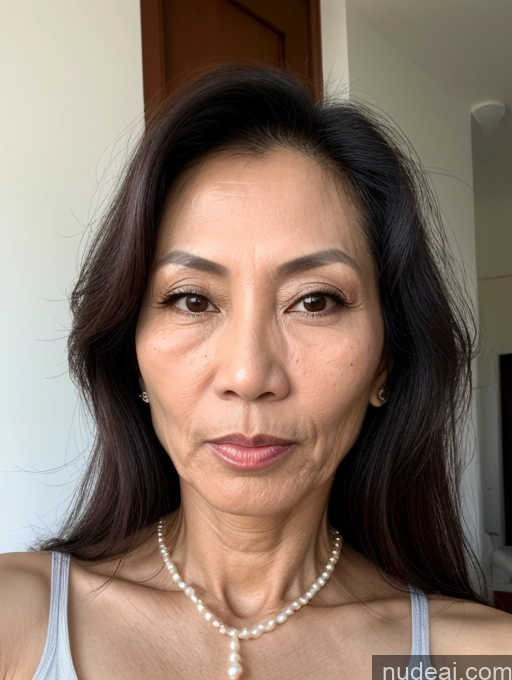related ai porn images free for Milf Beautiful Skinny 50s Sexy Face Serious Long Hair Vietnamese Tank Top Pearl Jewelry Cumshot