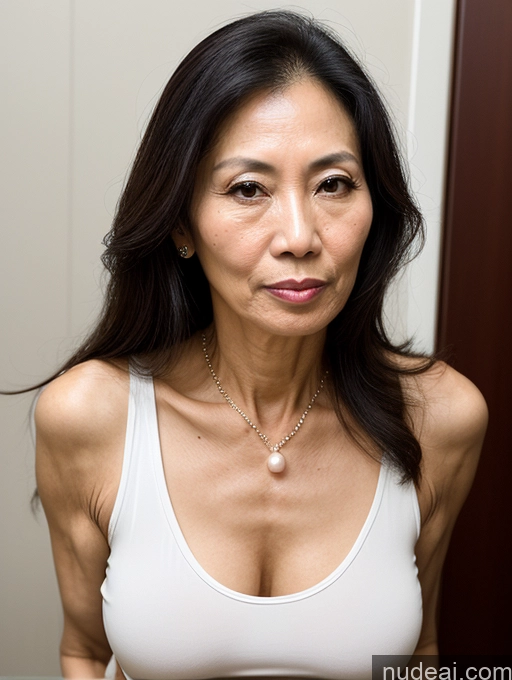 related ai porn images free for Milf Beautiful Skinny 50s Sexy Face Serious Long Hair Vietnamese Tank Top Pearl Jewelry Cumshot
